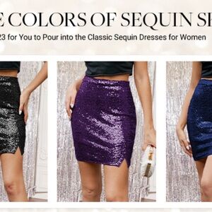 Black Sequin Bubble Mini Skirt